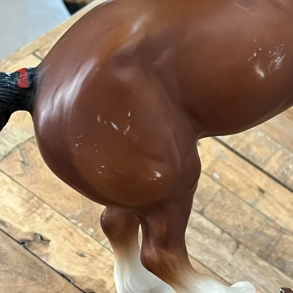 Breyer Clydesdale Stallion Red & White Bobs & Full Speed Appalossa Vintage U.S.A